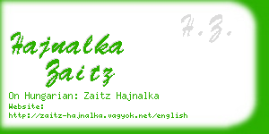 hajnalka zaitz business card